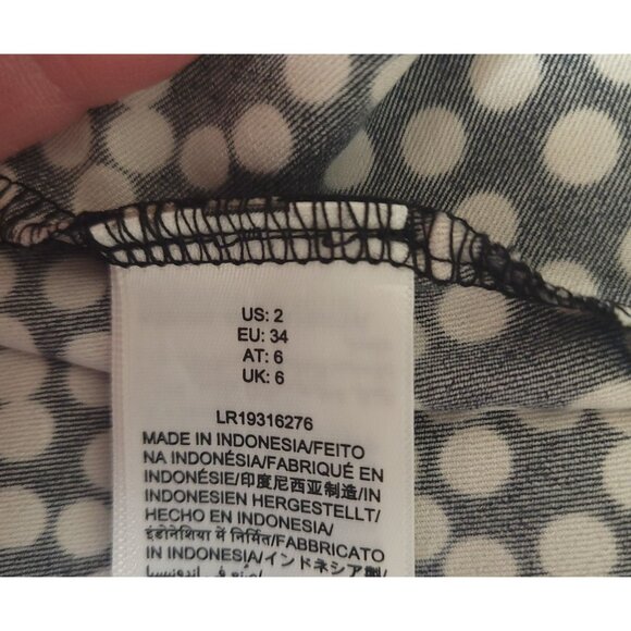 Lark & Ro women's puff sleeve fit & flare dress ruffles polka dots Size 2 - Picture 10 of 12